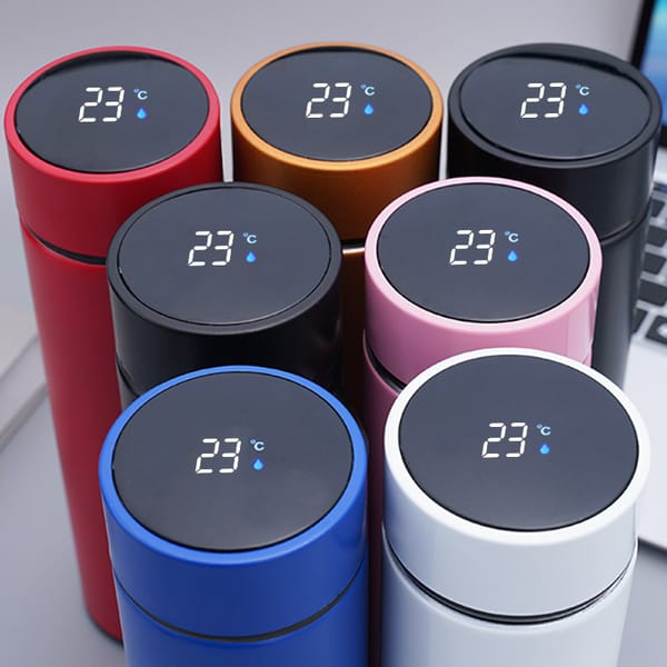 Temperature Display Thermos Water Bottle (Hot & Cold) | 500 ML | Blue & Black